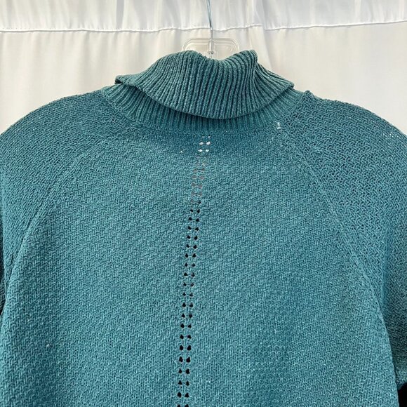 LC Lauren Conrad Womens Green Knitted Turtleneck Pullover Sweater Size Small - Picture 6 of 9